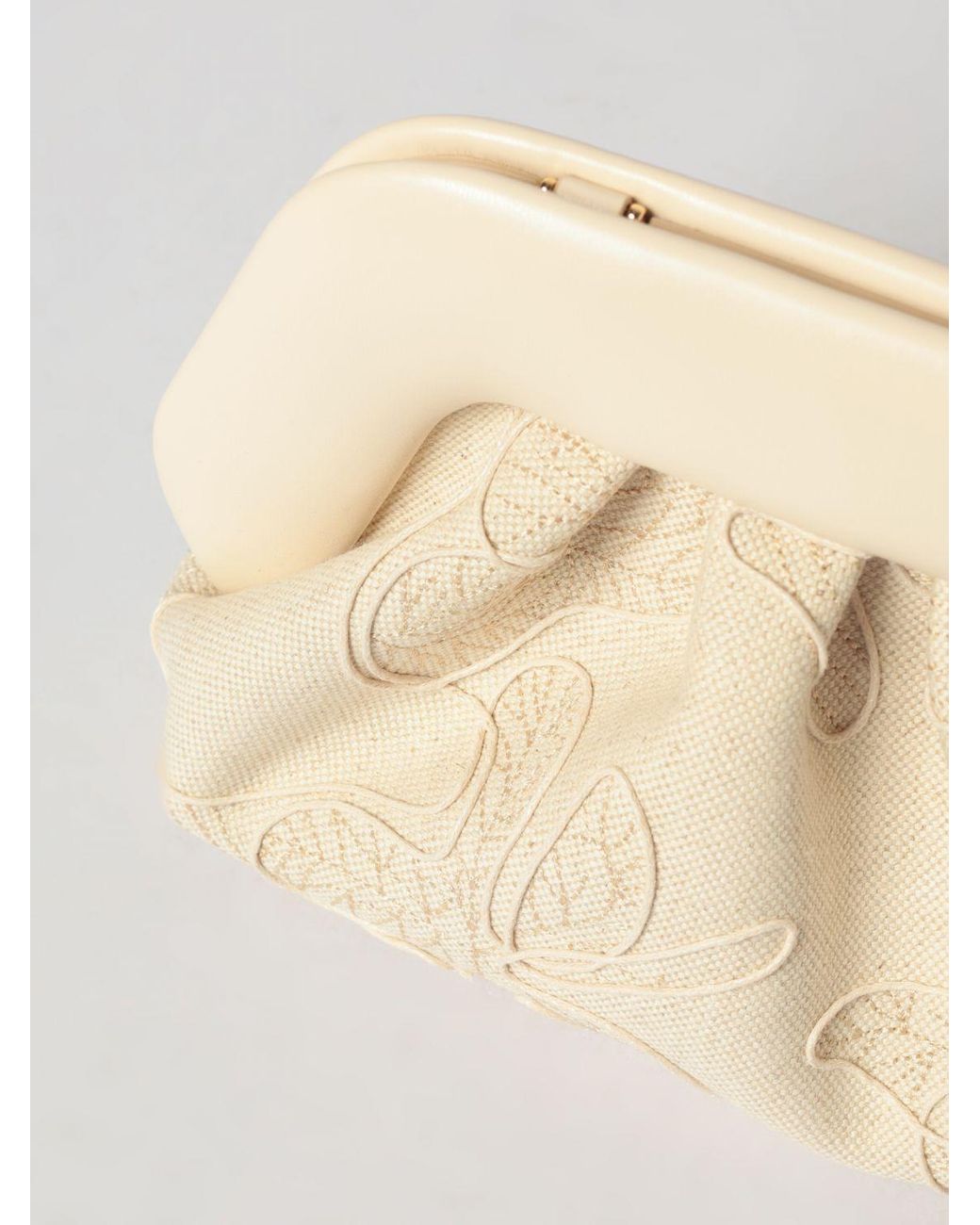 THEMOIRÈ Natural Themoir&Egrave Bios Canvas And Vegan Leather Clutch