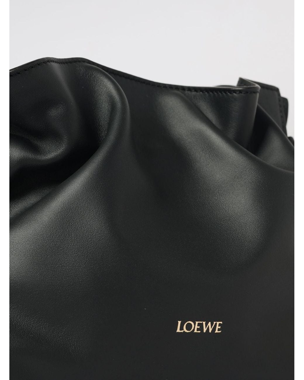 Loewe Black Flamenco Calfskin Mini Bucket Bag With Drawstring