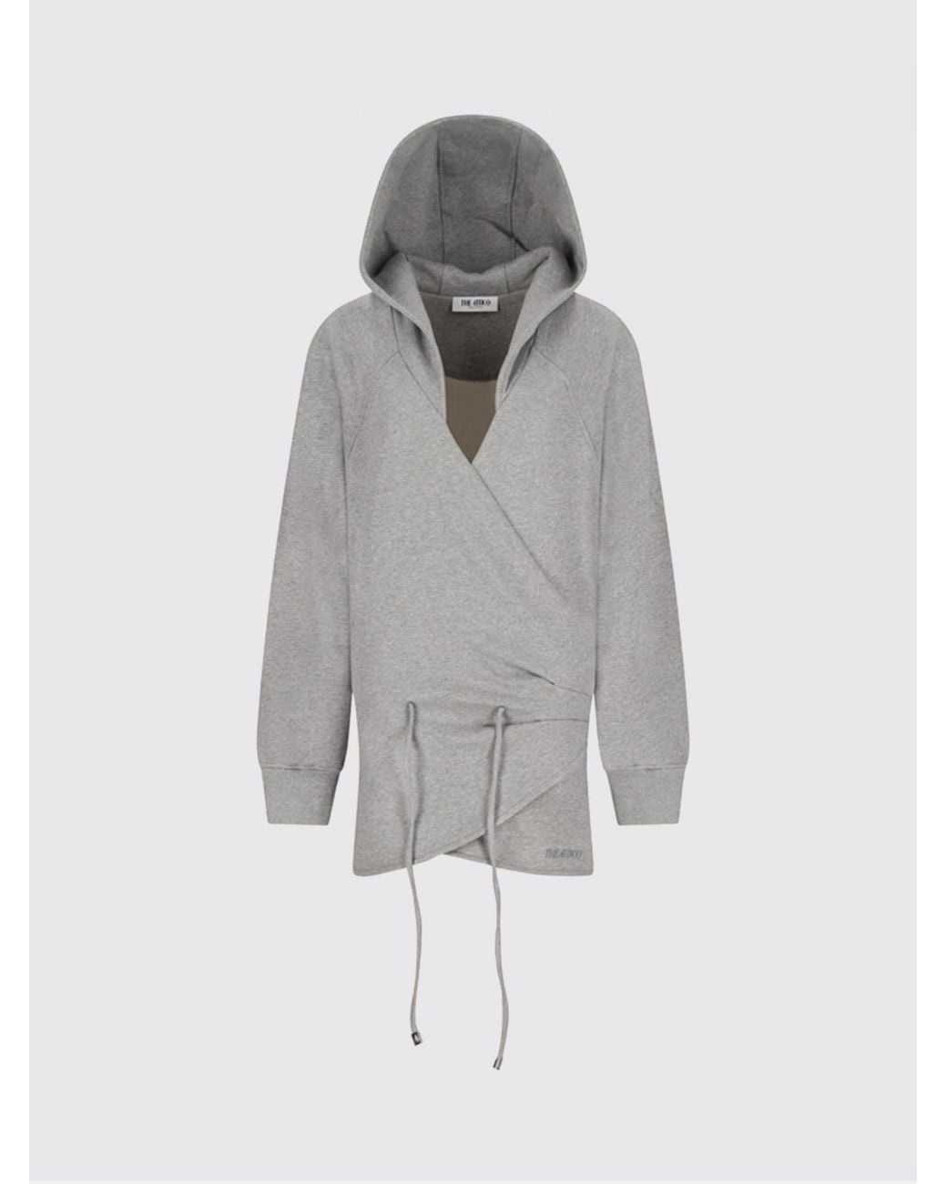 The Attico Gray Cotton Mini Dress