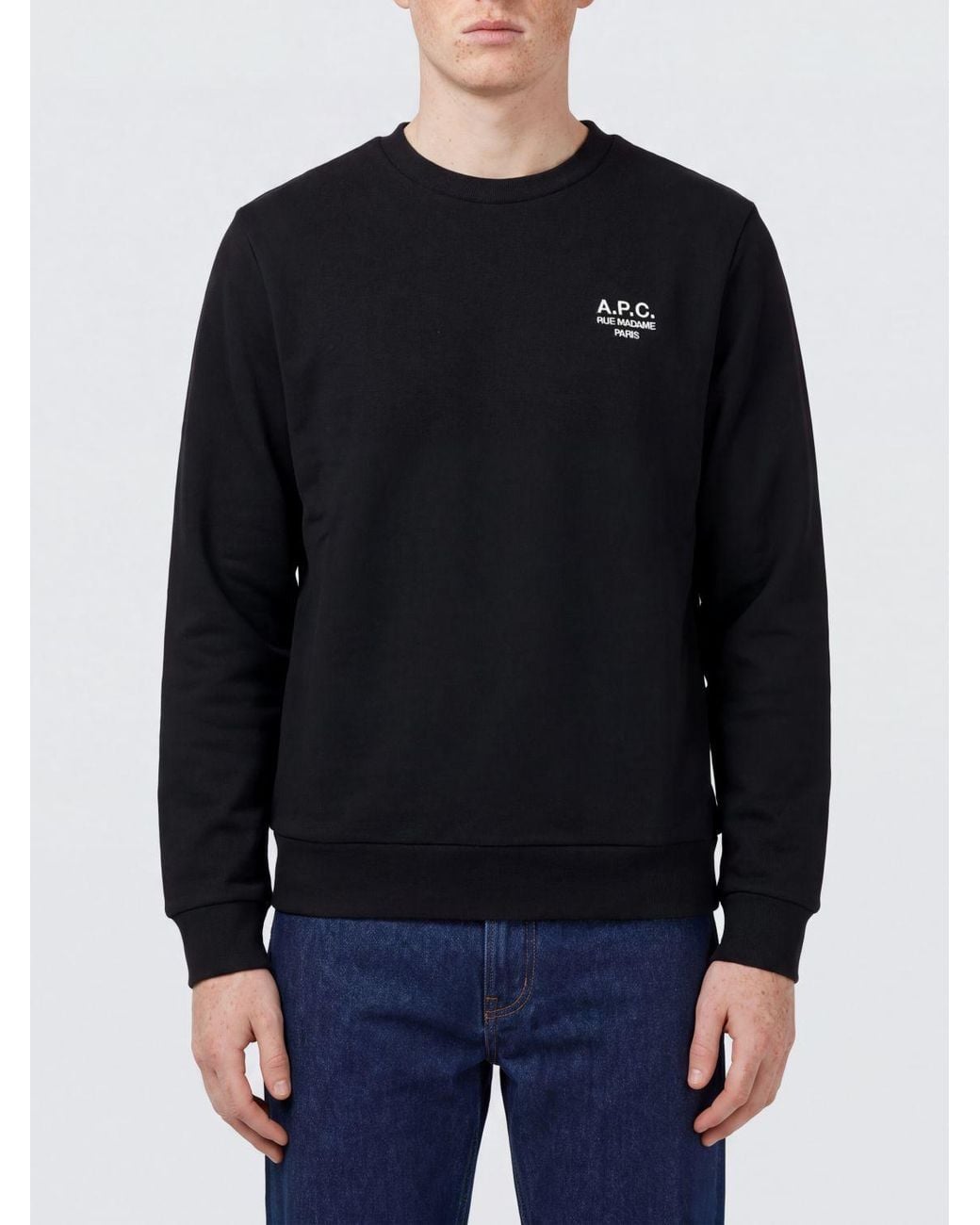 A.P.C. Blue Crewneck Sweatshirt for men