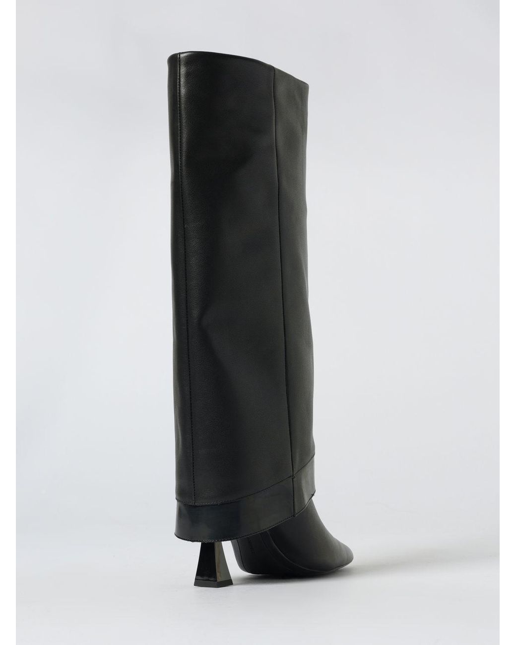 Karl Lagerfeld Black Kalosh Leather Boots
