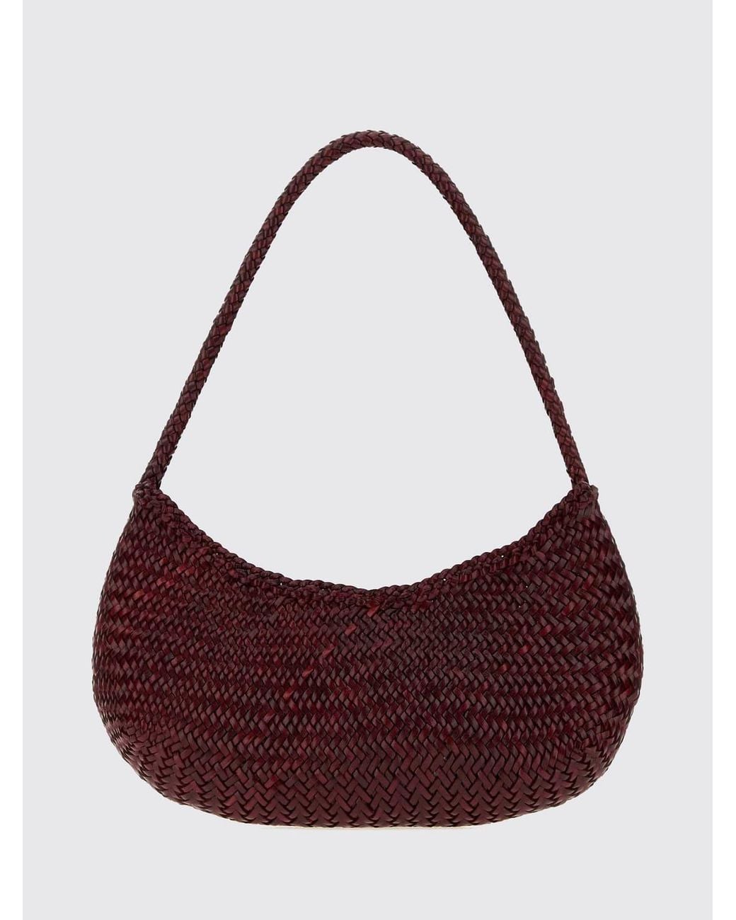 Dragon Diffusion Purple Nova Luna Woven Buffalo Leather Shoulder Bag