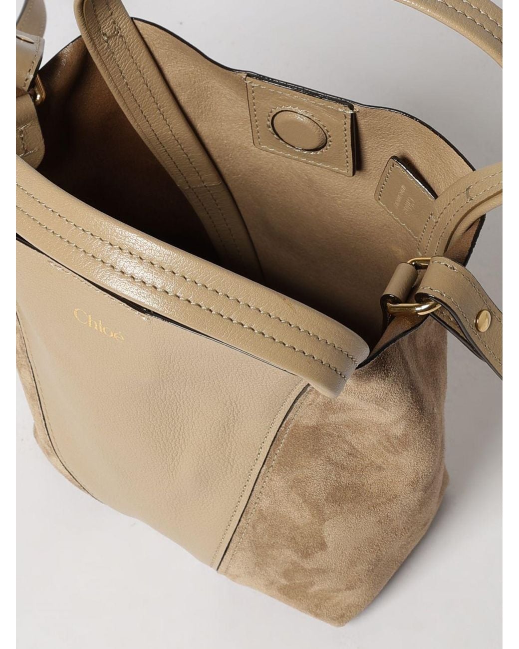 Chlo&Eacute Borsa Mini Spin di Chloé in Natural