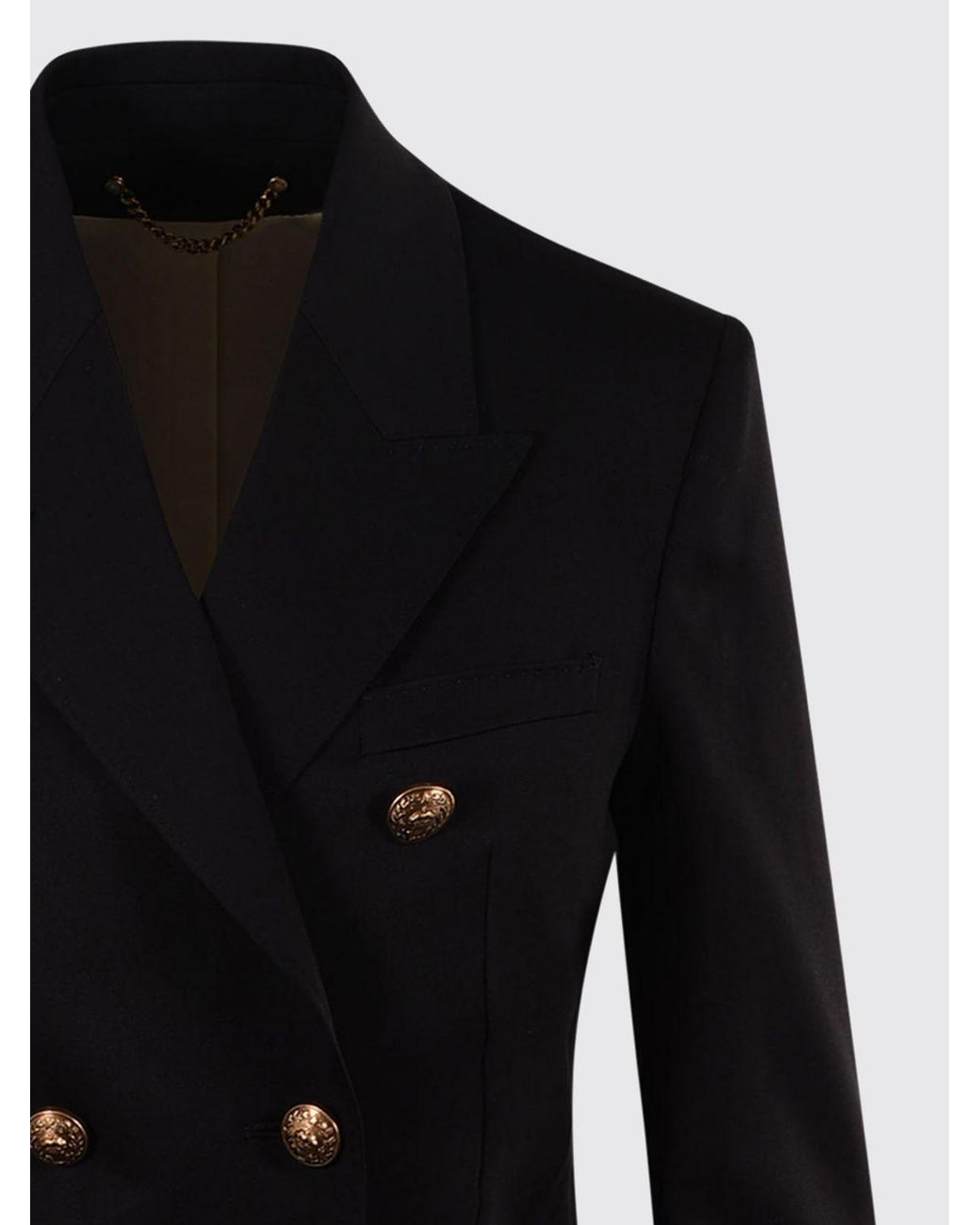 Golden Goose Deluxe Brand Blue Double-Breasted Virgin Wool Blazer With Metal Buttons
