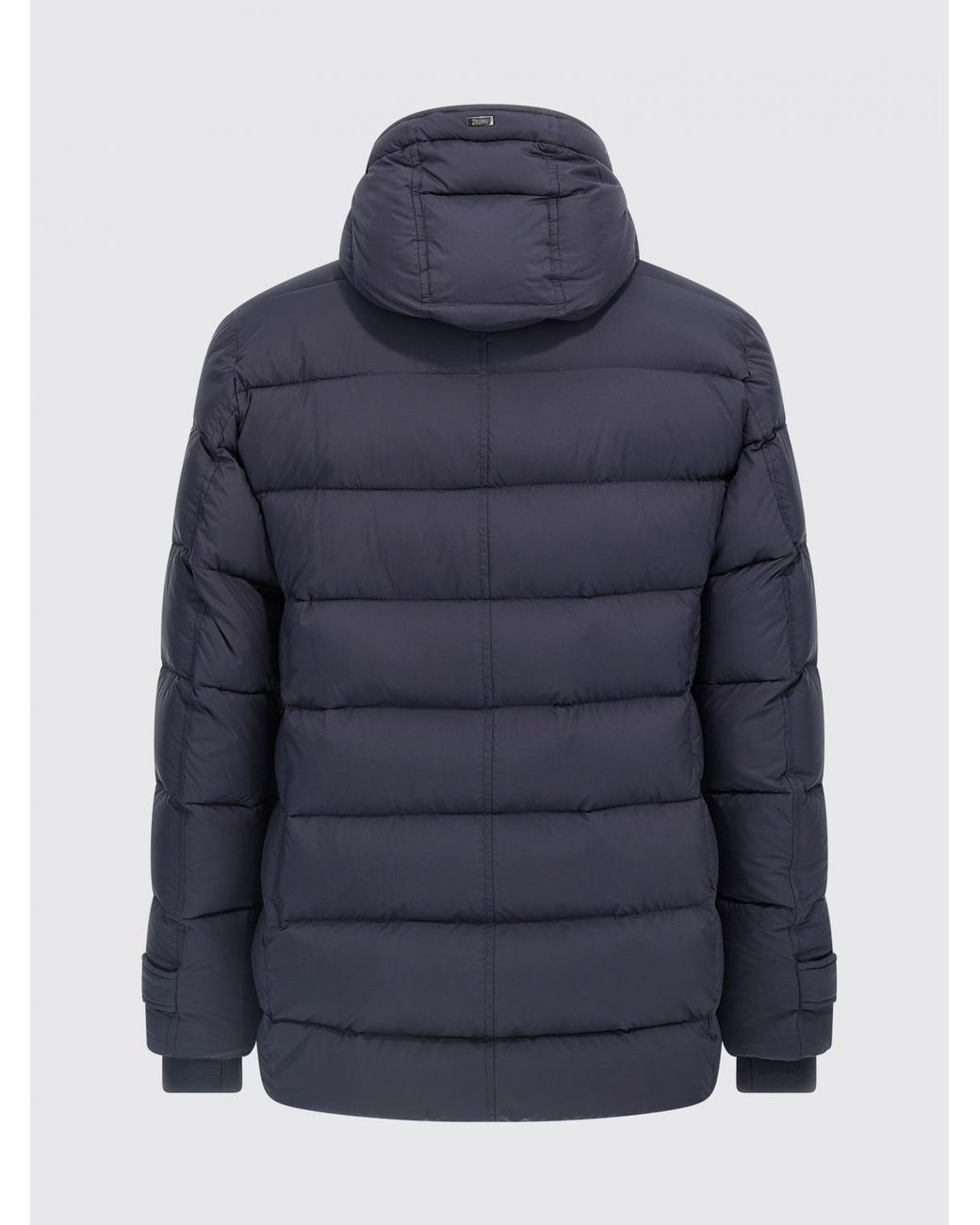 Herno Blue Eskimo Waterproof Nylon Short Down Jacket With Goose Down Padding for men