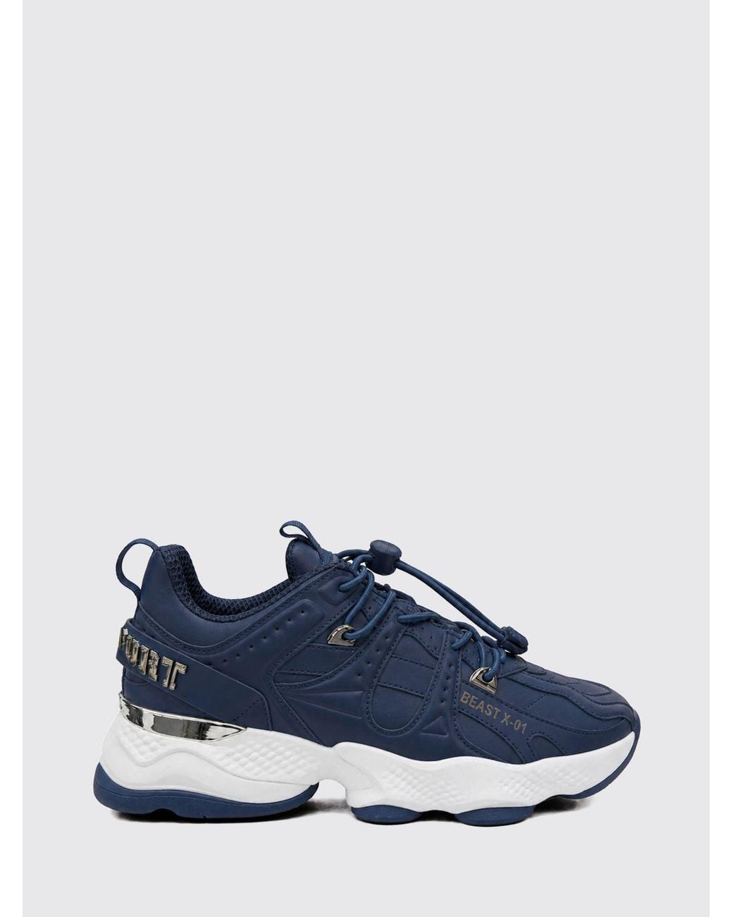 Philipp Plein Blue Runner Beast X-01 Low-Top Trainers With Drawstring Closure for men