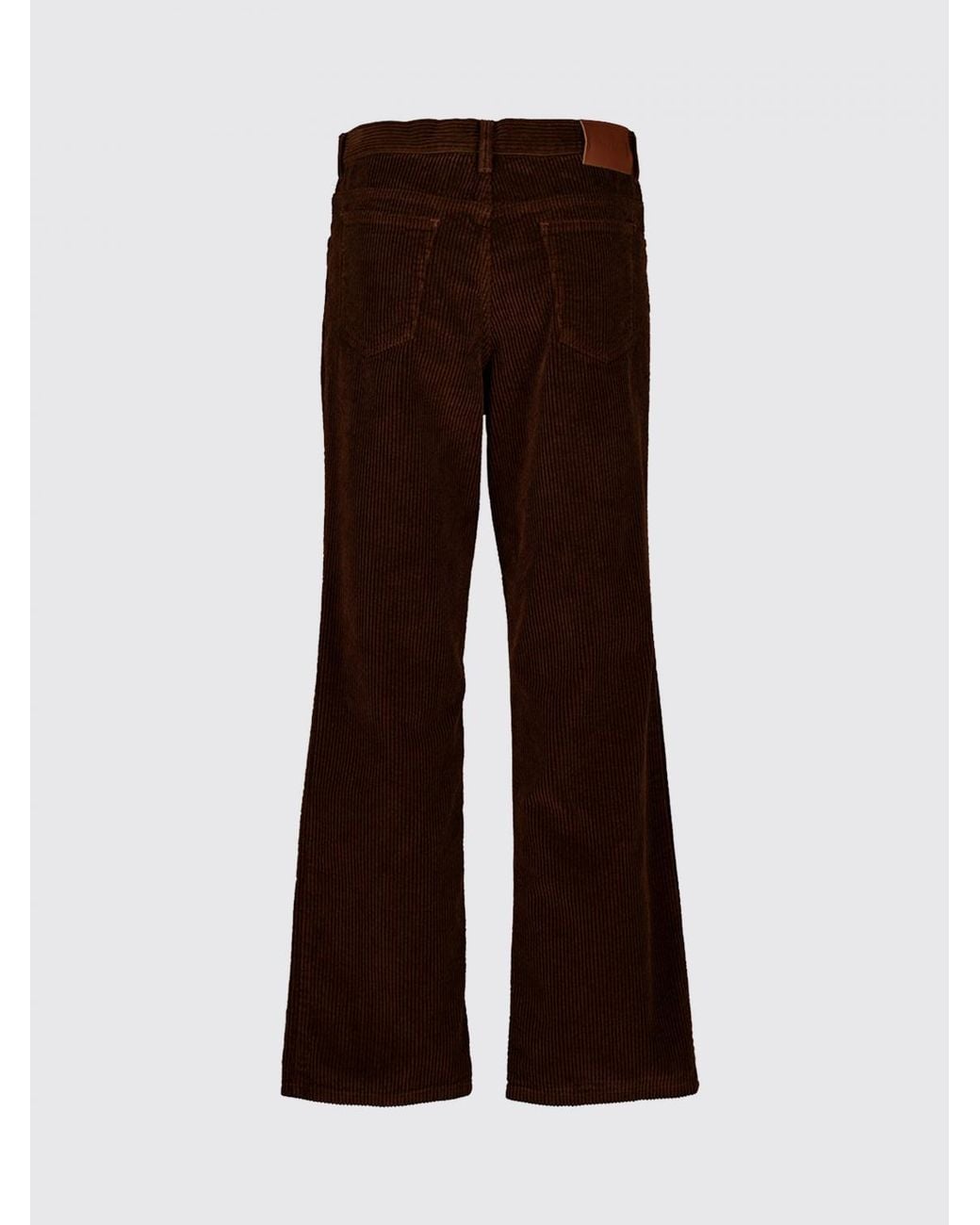 Marni Brown Mid-Rise Flared Cashmere Corduroy Velvet Trousers for men