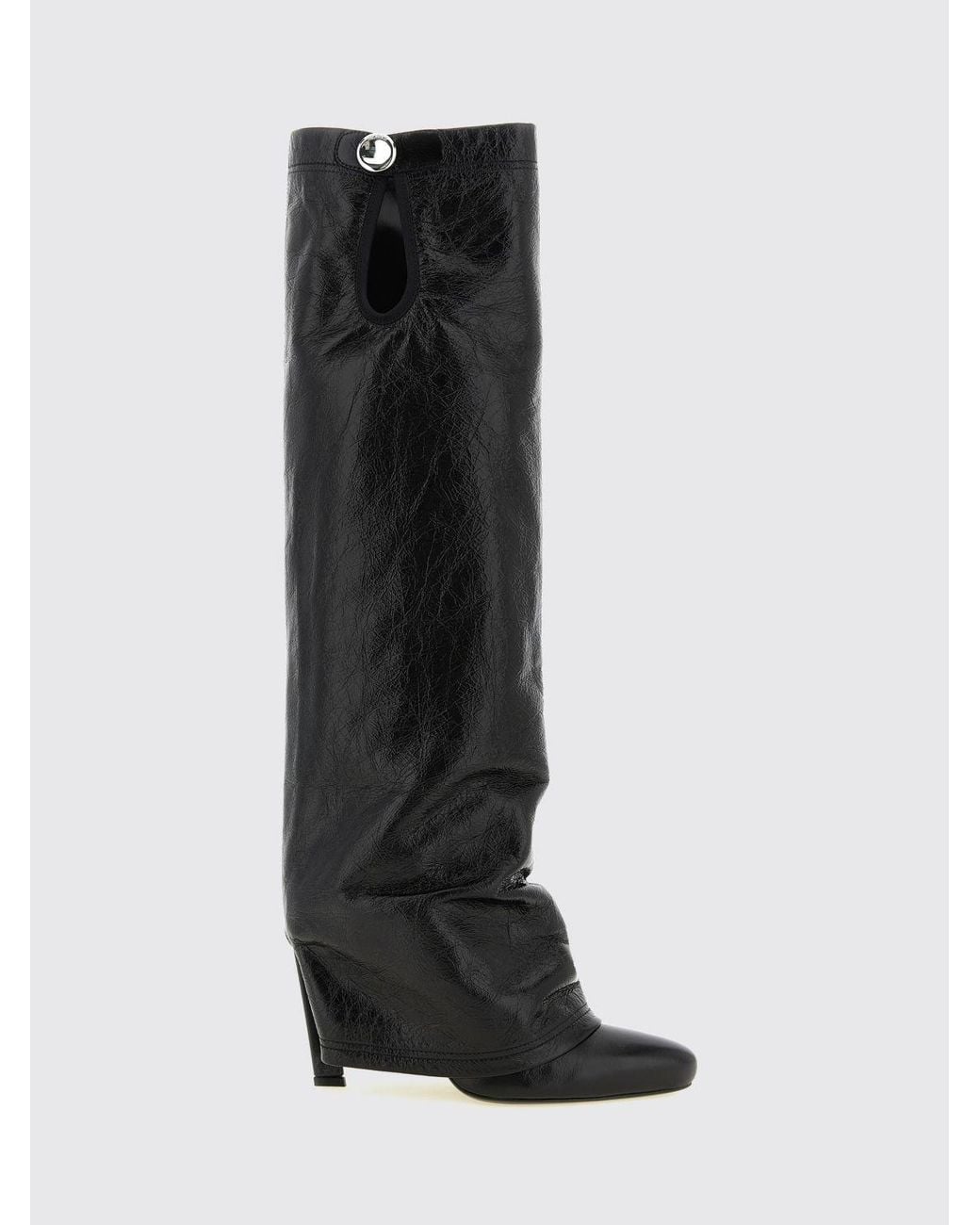 The Attico Black Leon Knee-High Boots
