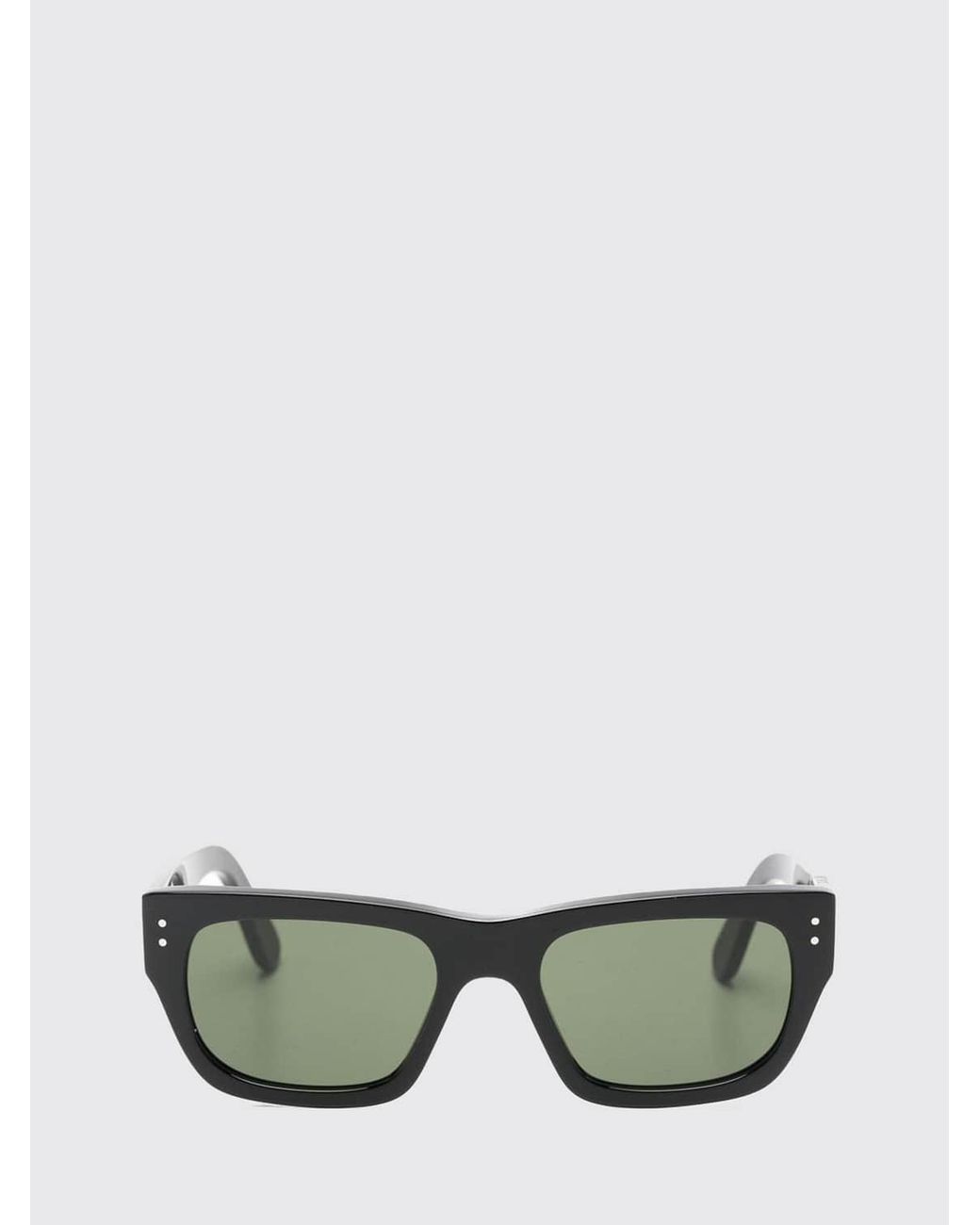 Totême Black Rectangular Acetate Sunglasses With Dark Lenses And Engraved Logo