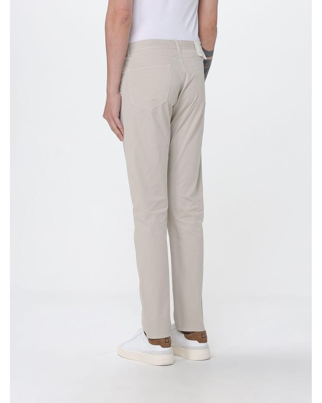 Brooksfield Natural Cotton Slim Fit Trousers for men