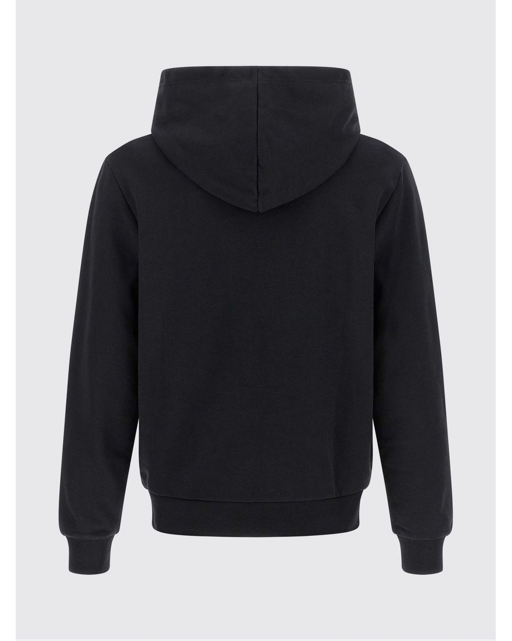 A.P.C. Blue Cotton Logo Hoodie With Kangaroo Pocket for men