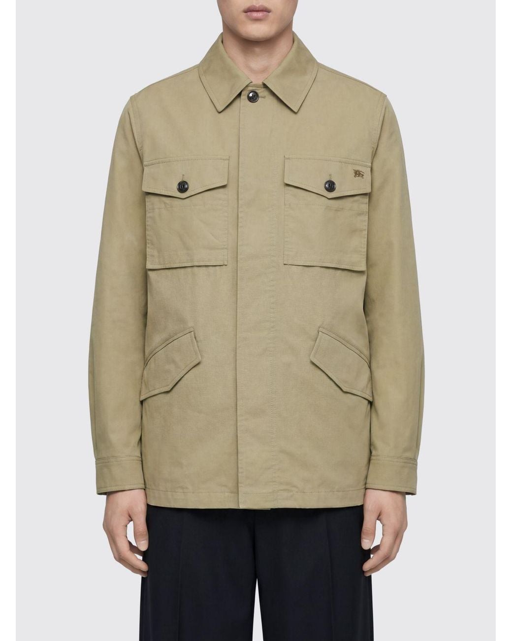 Burberry Natural Cotton Shirt Jacket for men