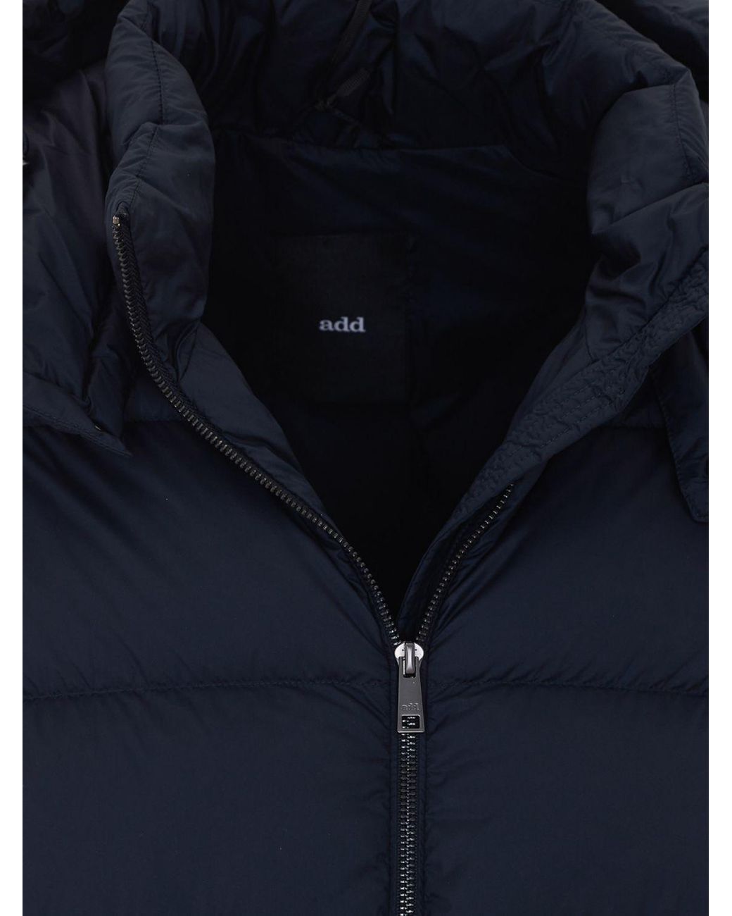 Add Blue Quilted Down Jacket for men