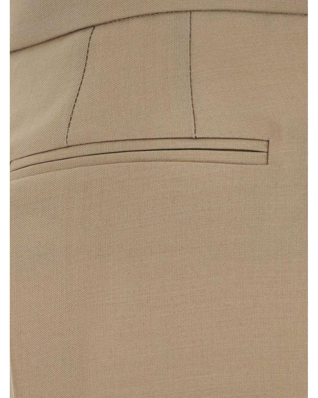 Valentino Garavani Natural High-Waisted Pleated Merino Wool Wide-Leg Trousers