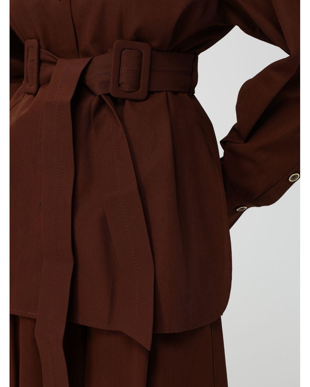 Pinko Brown Cheryl Cotton Shirt Jacket