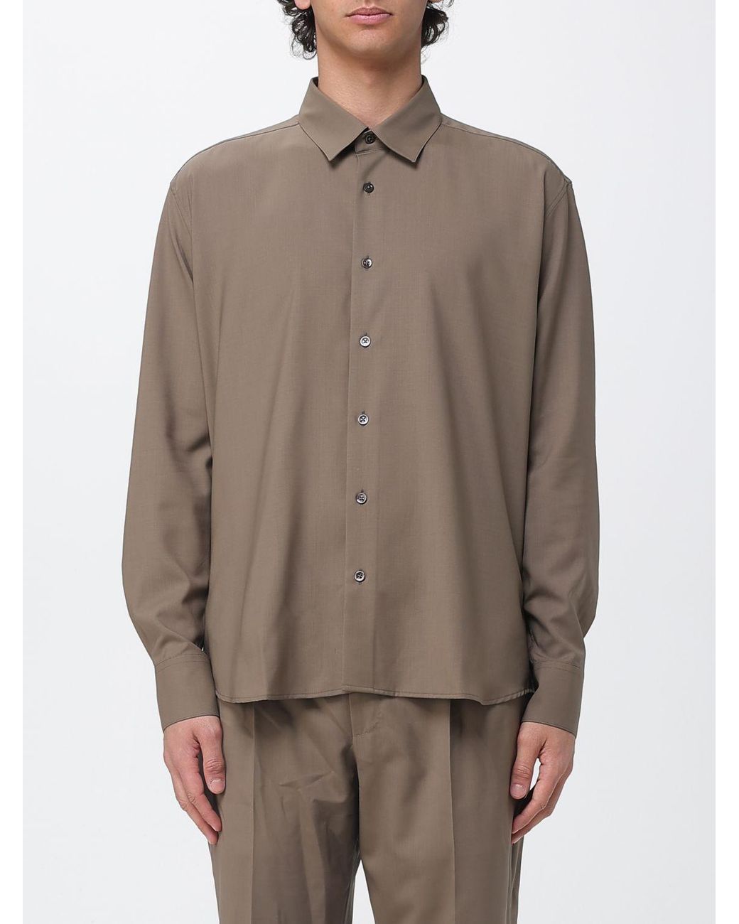 PT Torino Brown Classic Cotton Shirt for men