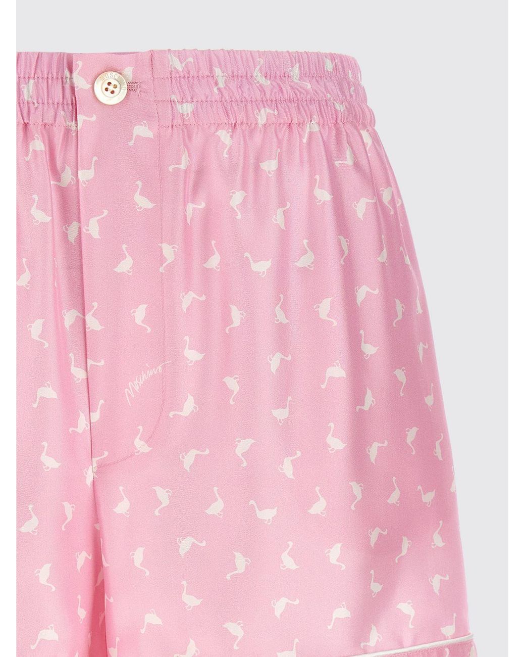 Moschino Couture Pink Printed Silk Shorts