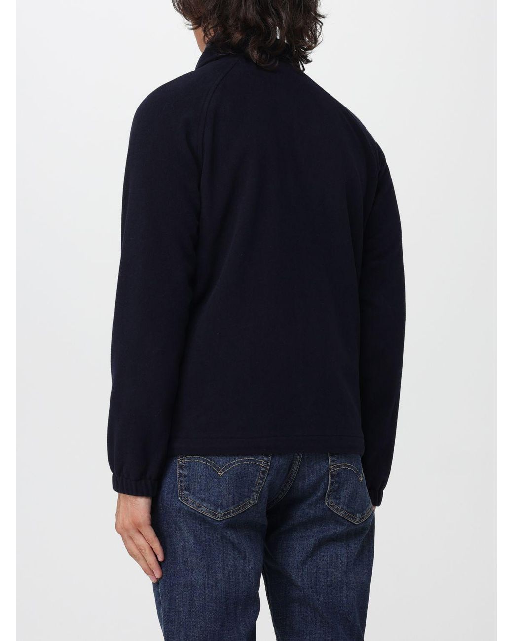 Sebago Blue Tender Wool Shirt Jacket With Snap Closure And Drawstring for men