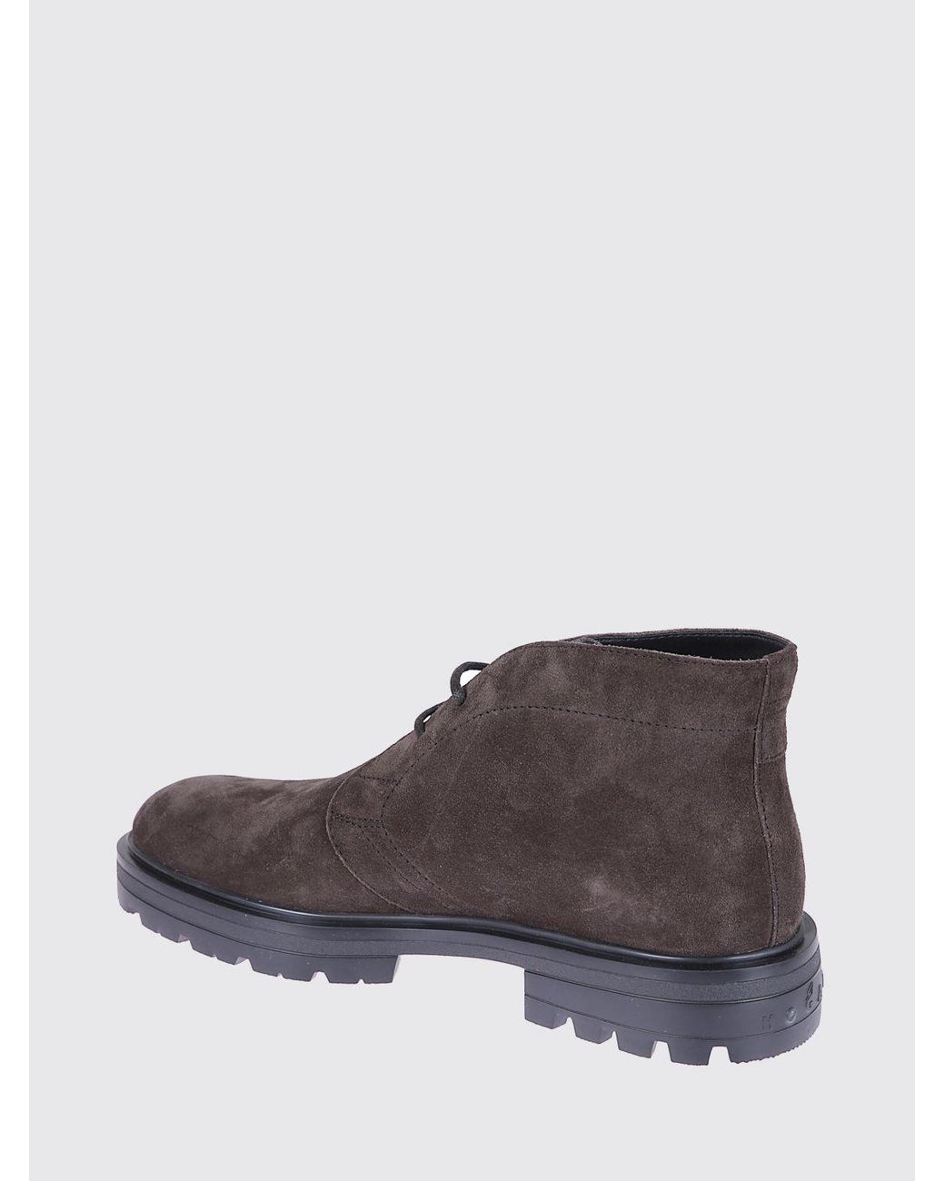 Hogan Brown H673 Suede Chukka Boot for men