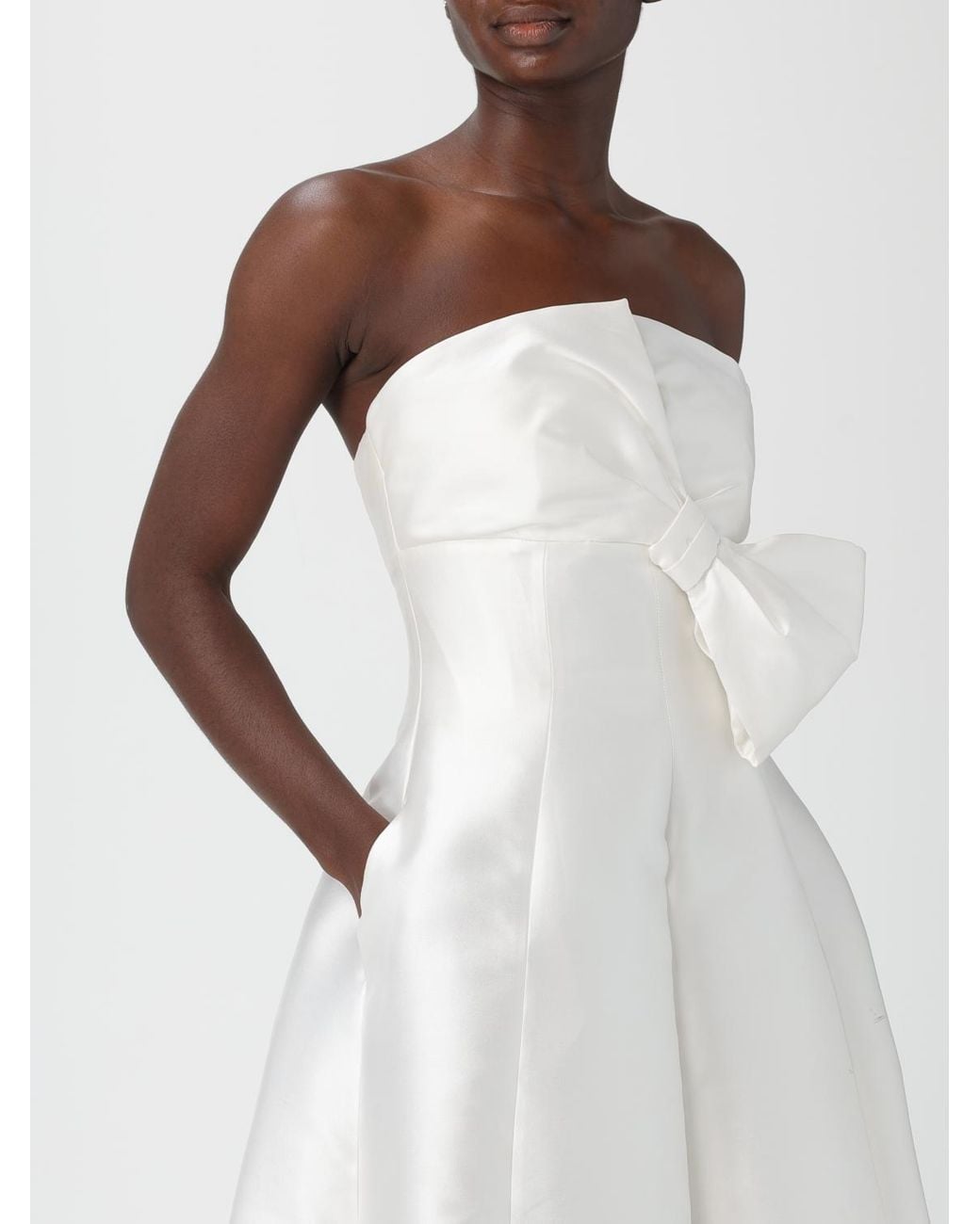 Alberta Ferretti White Evening Dress