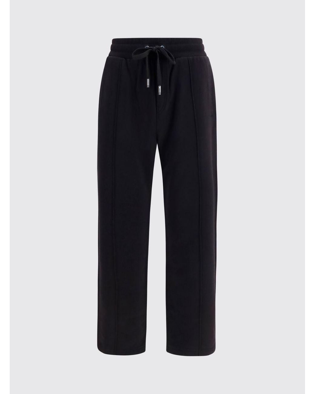 Dolce & Gabbana Blue Dolce &Amp Gabbana Cotton Jogging Trousers With Drawstring And Slit Pockets for men