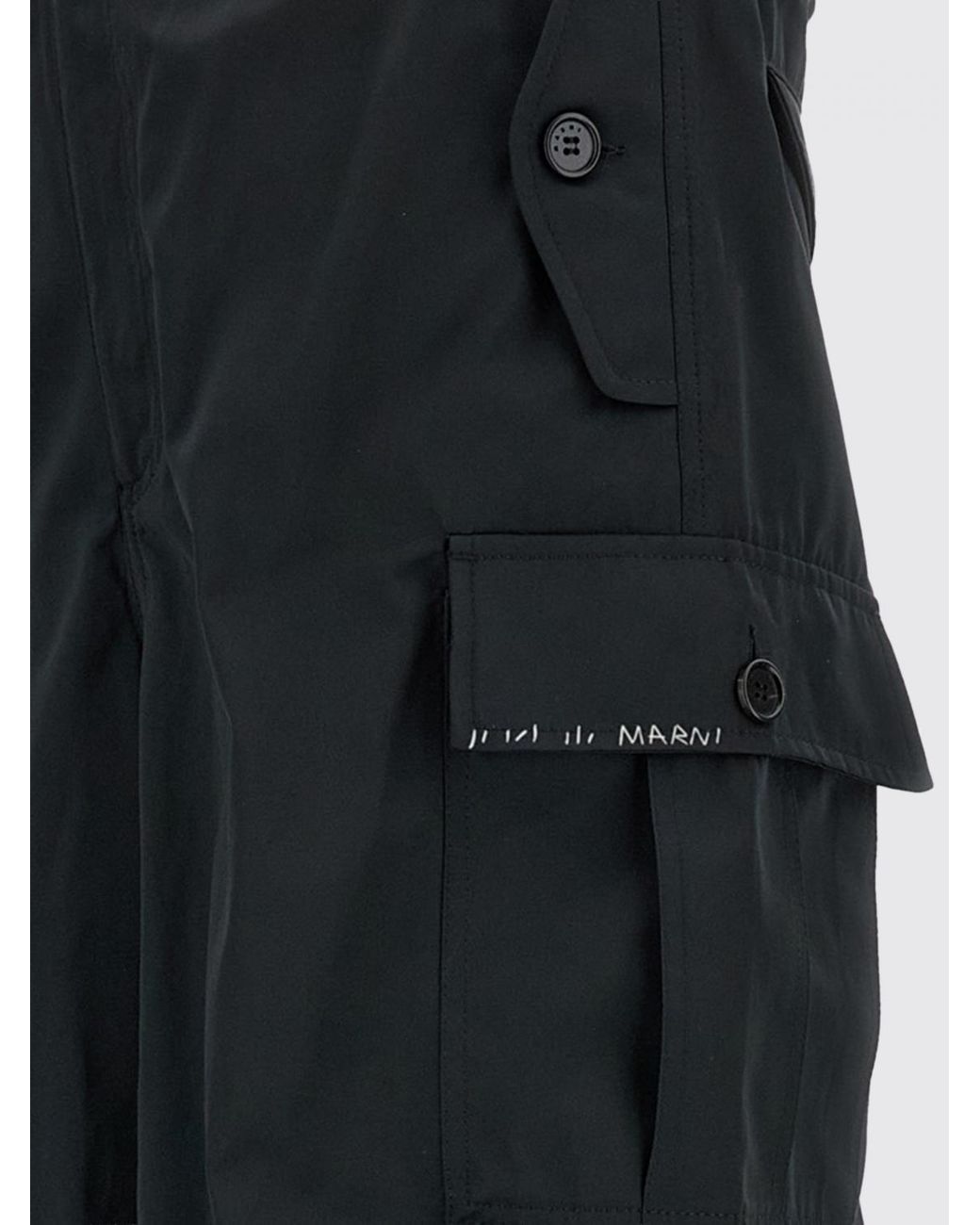 Marni Blue Cotton Blend Cargo Trousers for men
