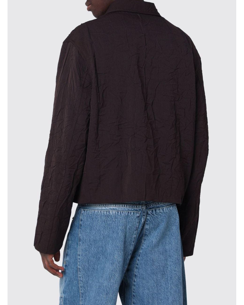 Our Legacy Blue Virgin Wool Shirt Jacket With Zip Closure for men