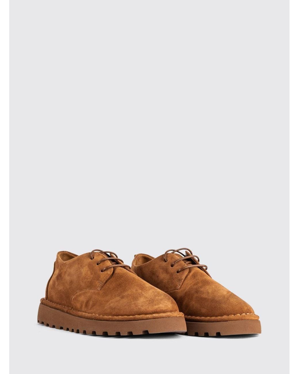 Marsèll Brown Sancrispa Alta Pomice Suede Derby Shoes With Platform Sole