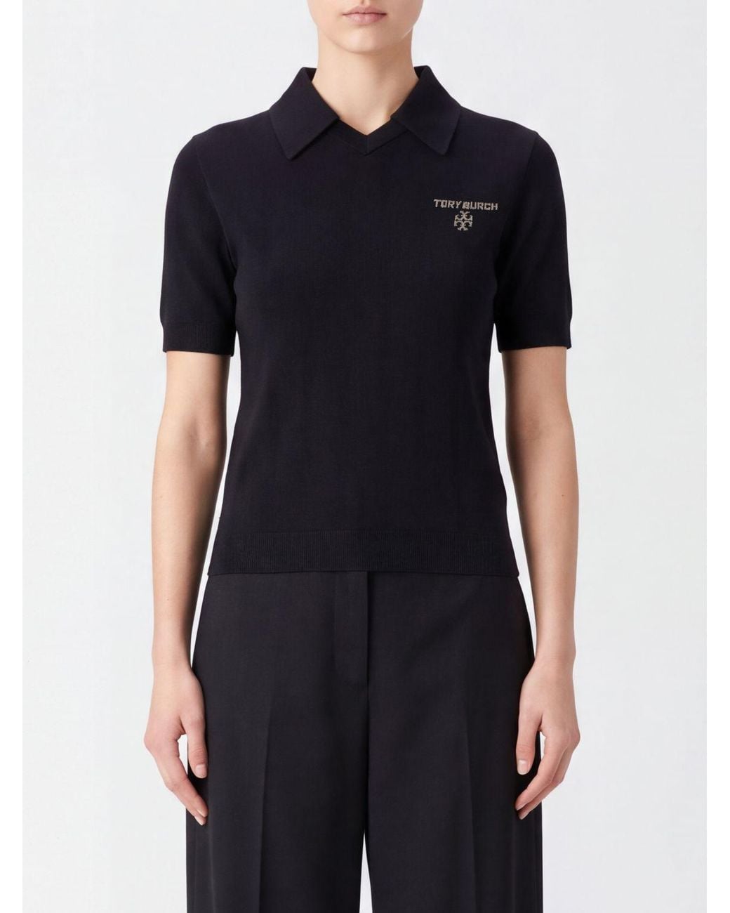 Tory Burch Black Polo Shirt