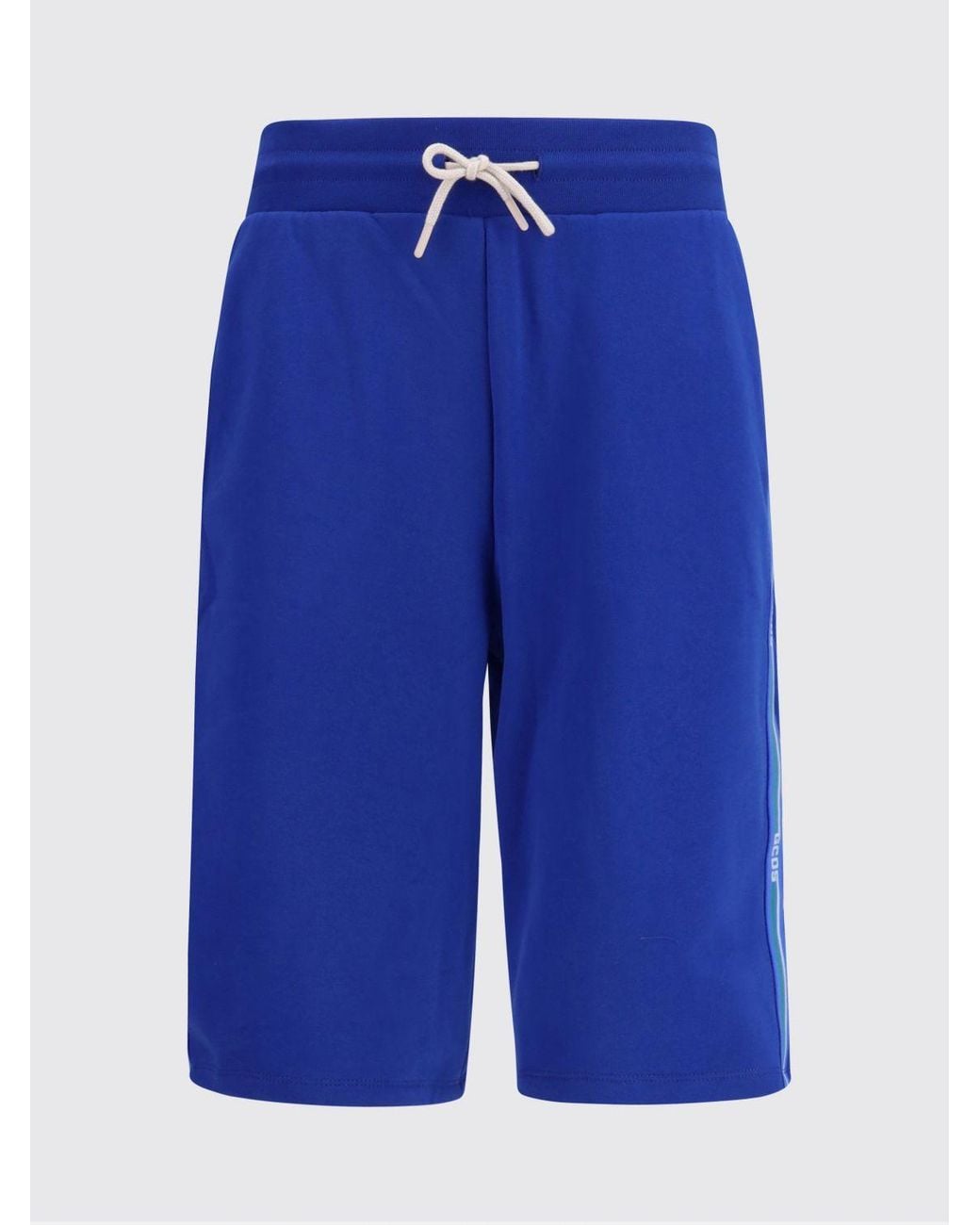 Gcds Blue Cotton Jogging Shorts for men