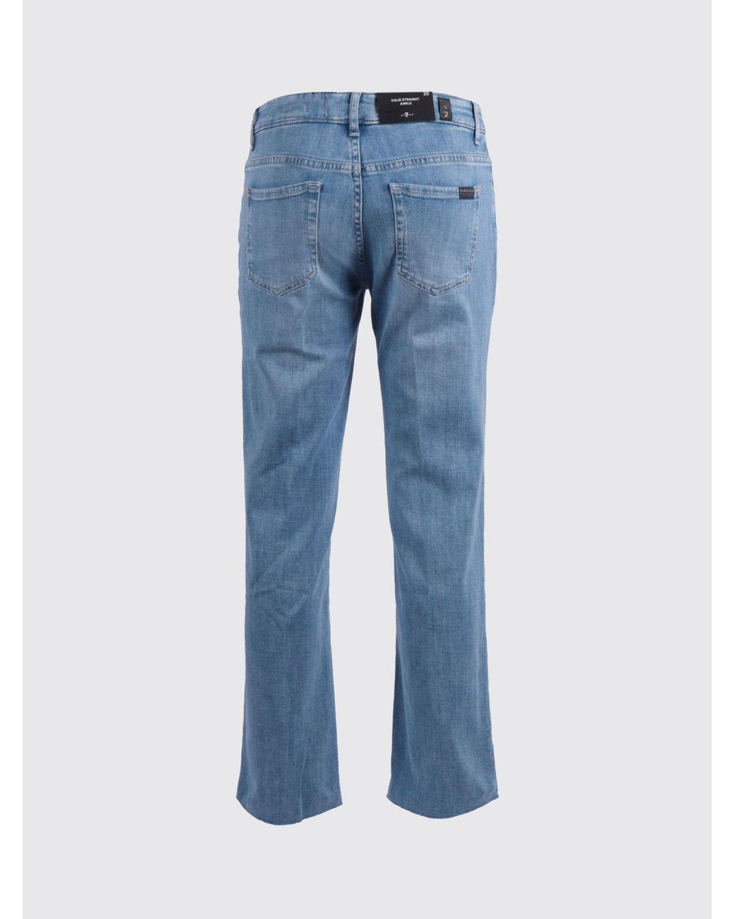 7 For All Mankind Blue Slim Fit Stretch Denim Jeans