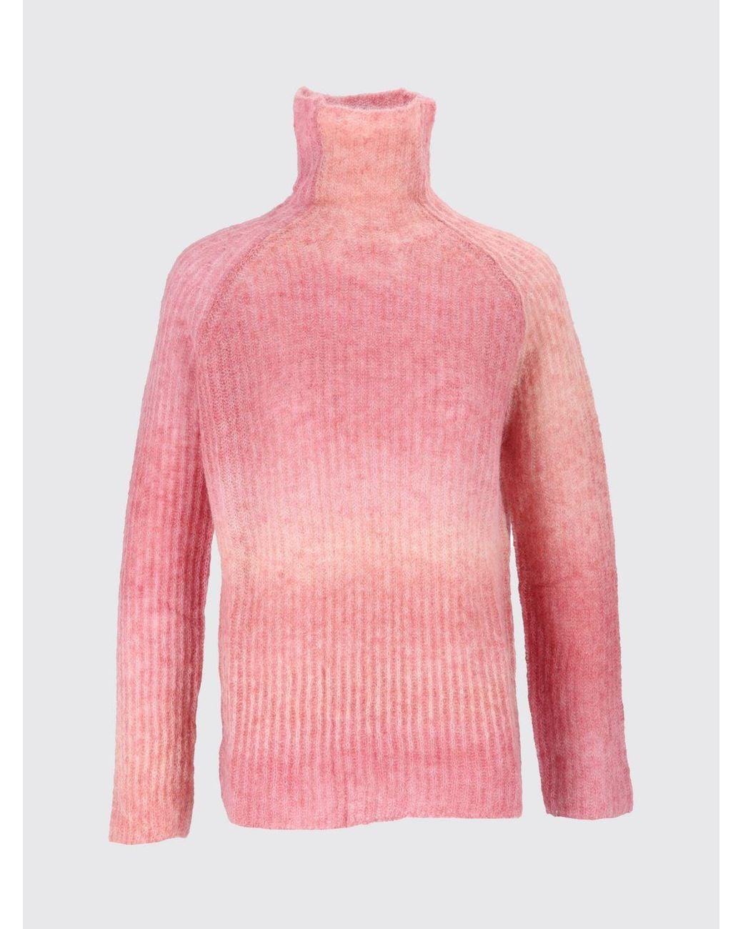 Kangra Pink Slim Fit Alpaca And Nylon Turtleneck Jumper With Abstract Pattern