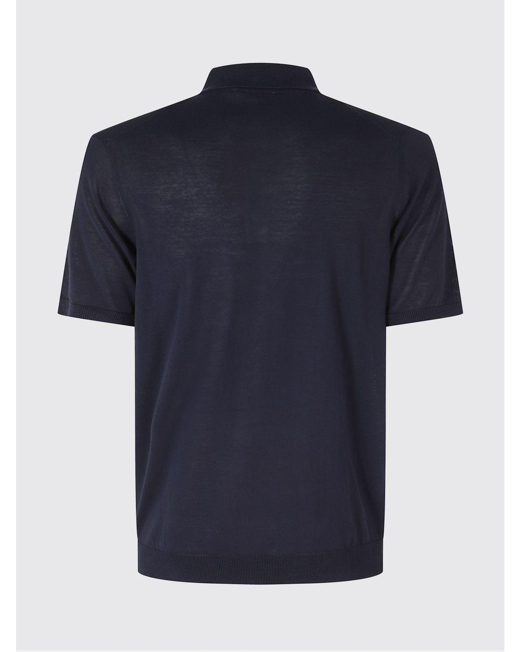 Roberto Collina Blue Knit Polo Shirt for men