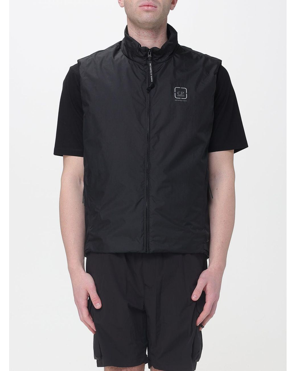 C P Company Black Metropolis Pertex Gilet for men