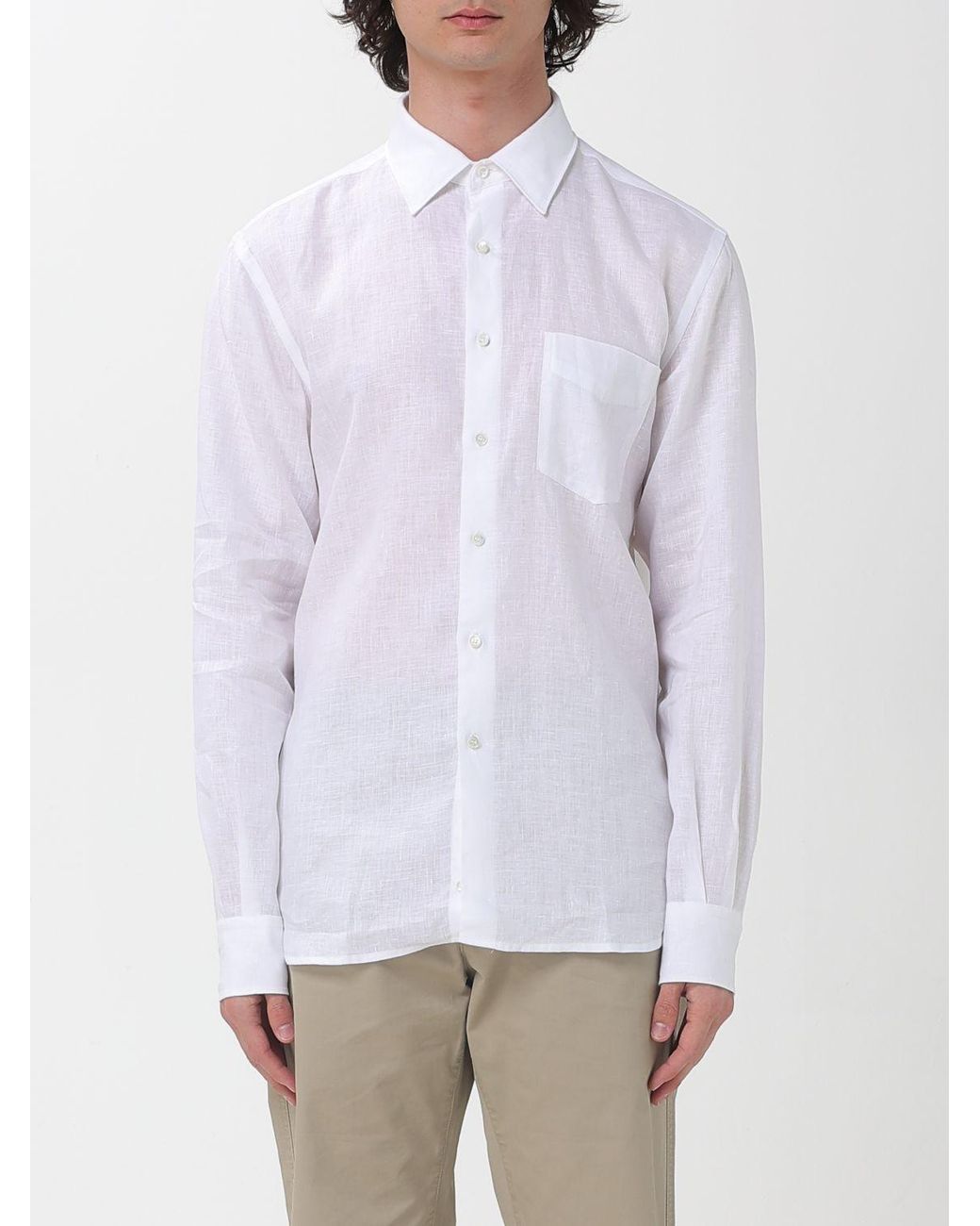 Aspesi White Linen Shirt for men