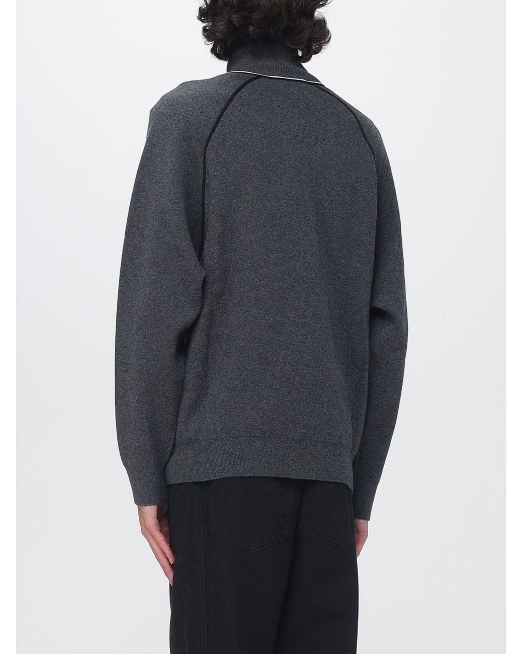 Isabel Marant Blue Sergio High-Neck Zipped Cotton-Blend Cardigan for men