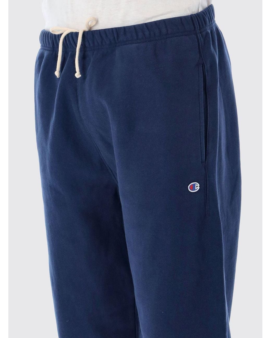 Champion Blue Straight Leg Cotton Jogging Trousers With Elasticated Waist for men