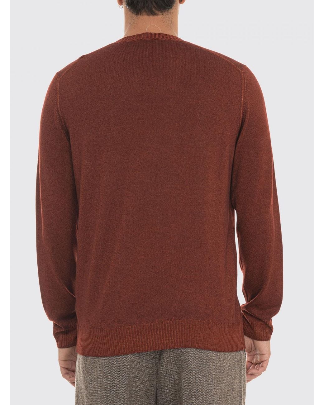 Fay Brown Crewneck Jumper for men