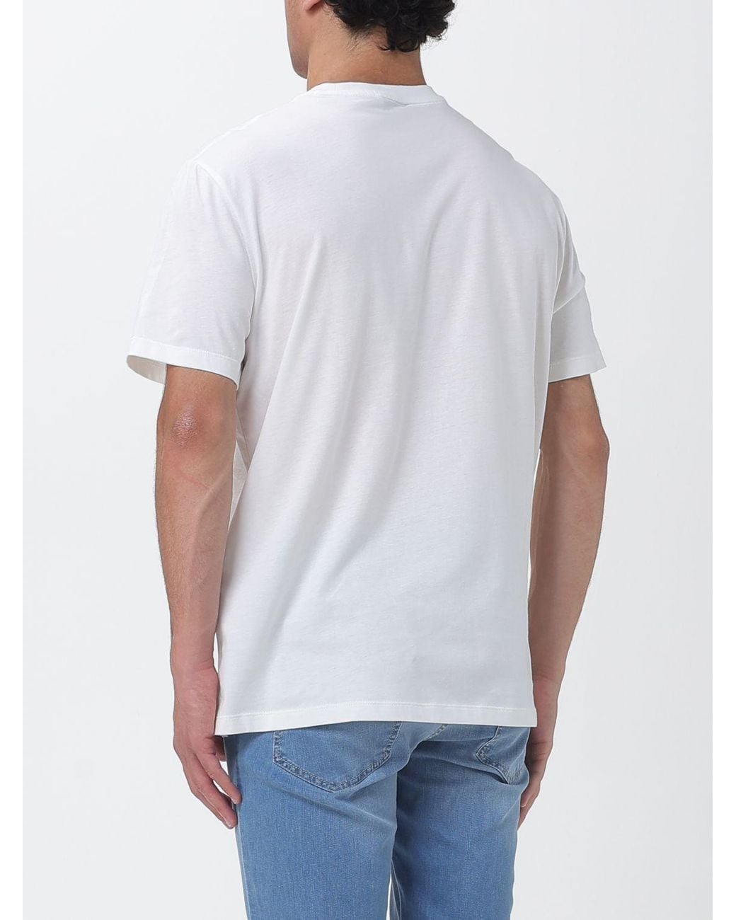 ARMANI EXCHANGE White Crew Neck T-Shirt With Logo for men