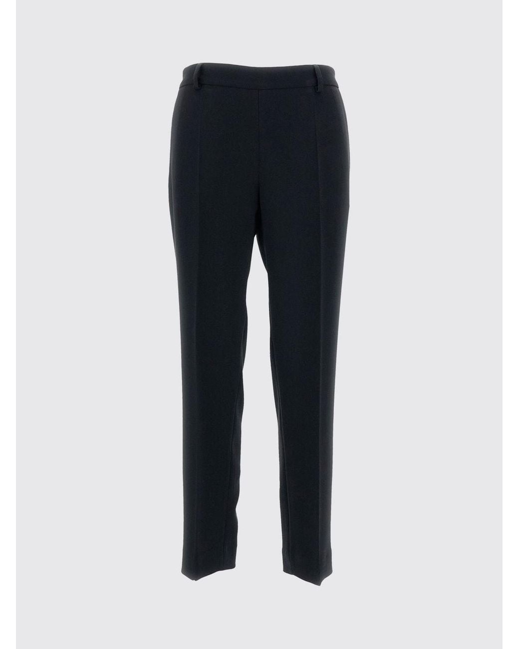 Alberto Biani Blue Mid-Rise Skinny Crêpe Trousers With Side Closure