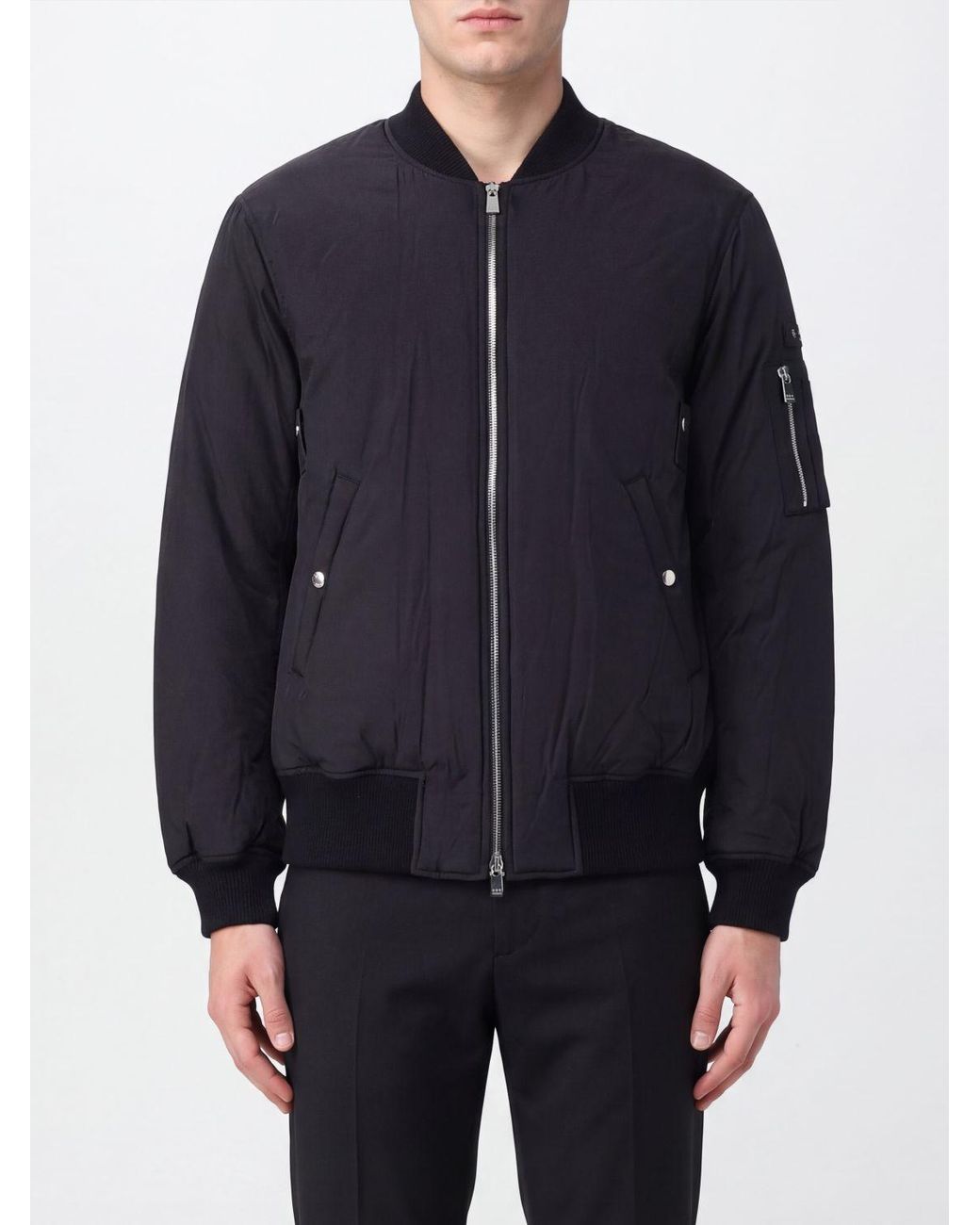 Tatras Blue Padded Waterproof Nylon Bomber Jacket With Elasticated Cuffs for men