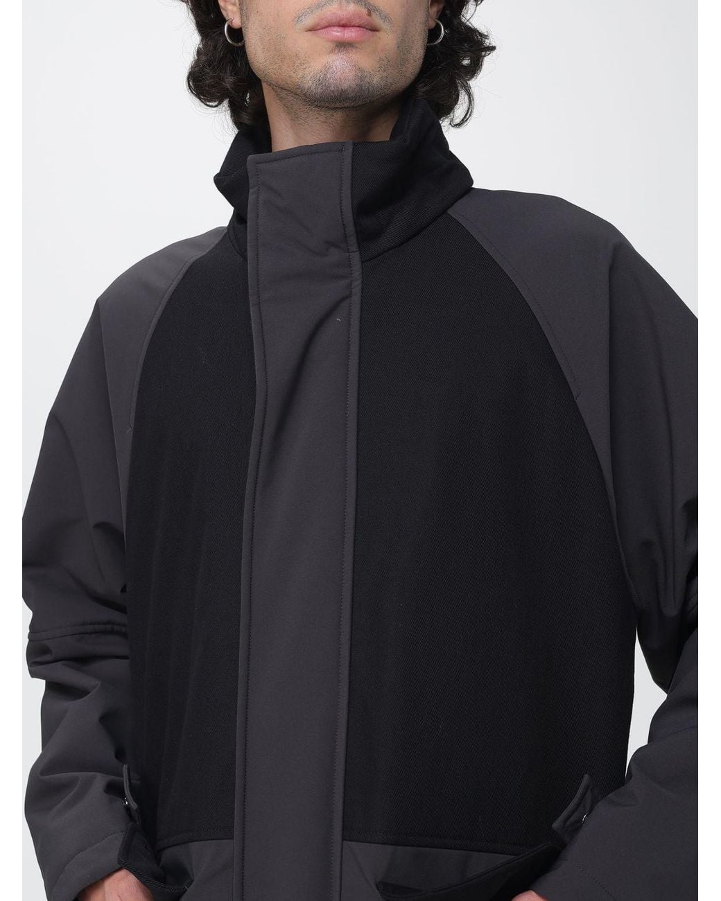 Herno Blue Long Technical Polyester Parka With Padded Windproof Hood for men