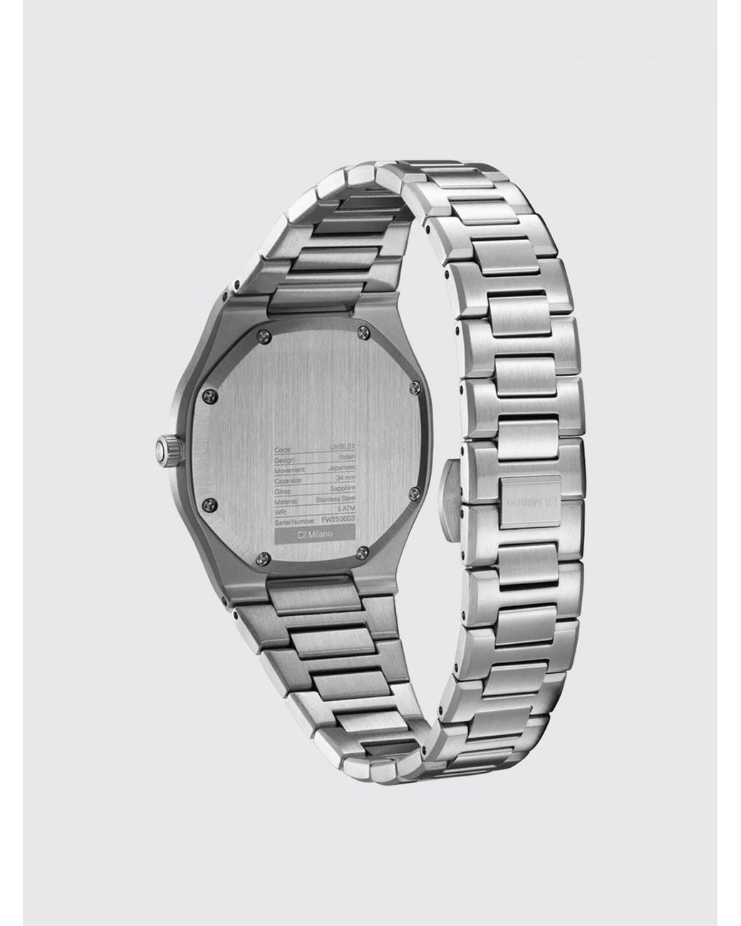 D1 Milano White Mellow Stainless Steel Automatic Watch for men