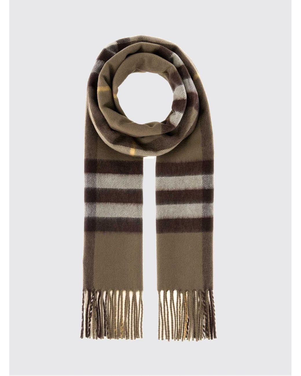 Burberry Brown Classic Tartan Pure Cashmere Scarf for men