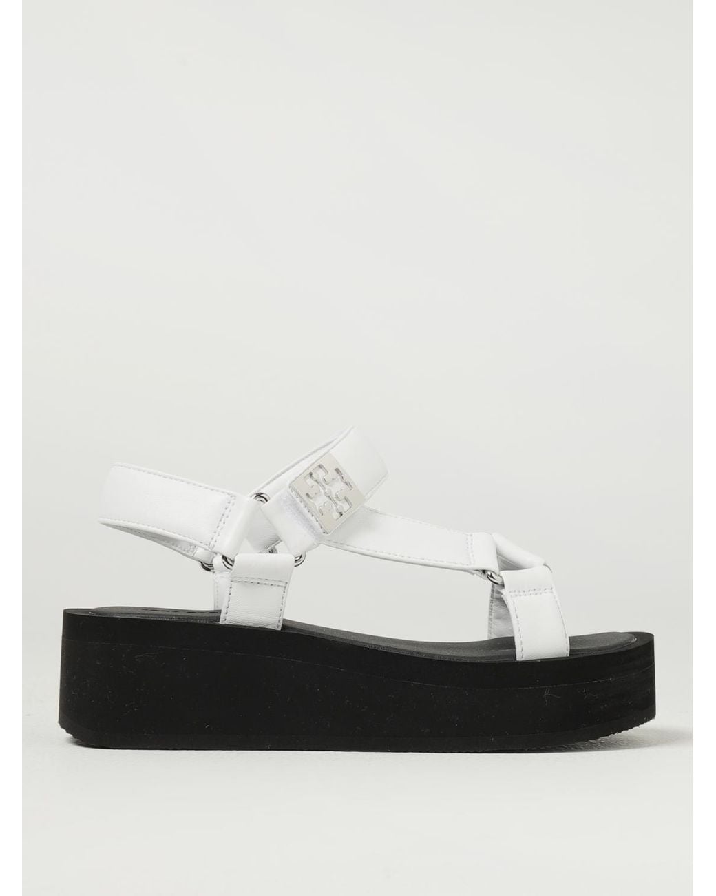 Tory Burch White Platform Sandals
