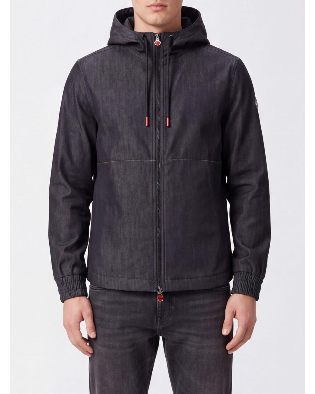 Kiton Blue Slim Fit Hooded Technical Fabric Sports Jacket for men