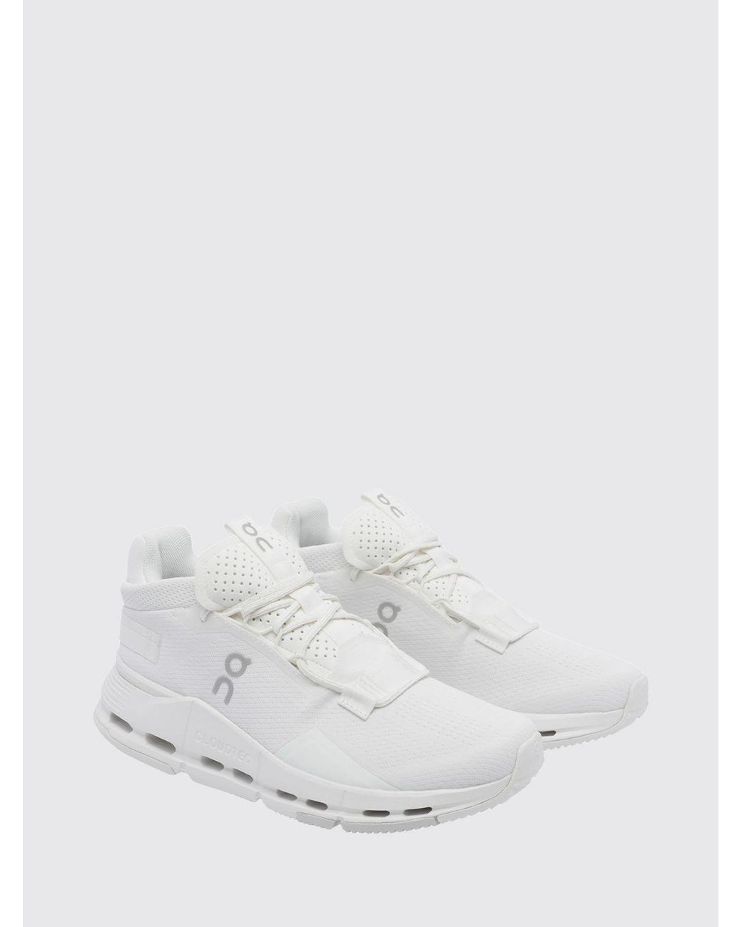 On Shoes White Cloudnova 2 Mid Top Trainers
