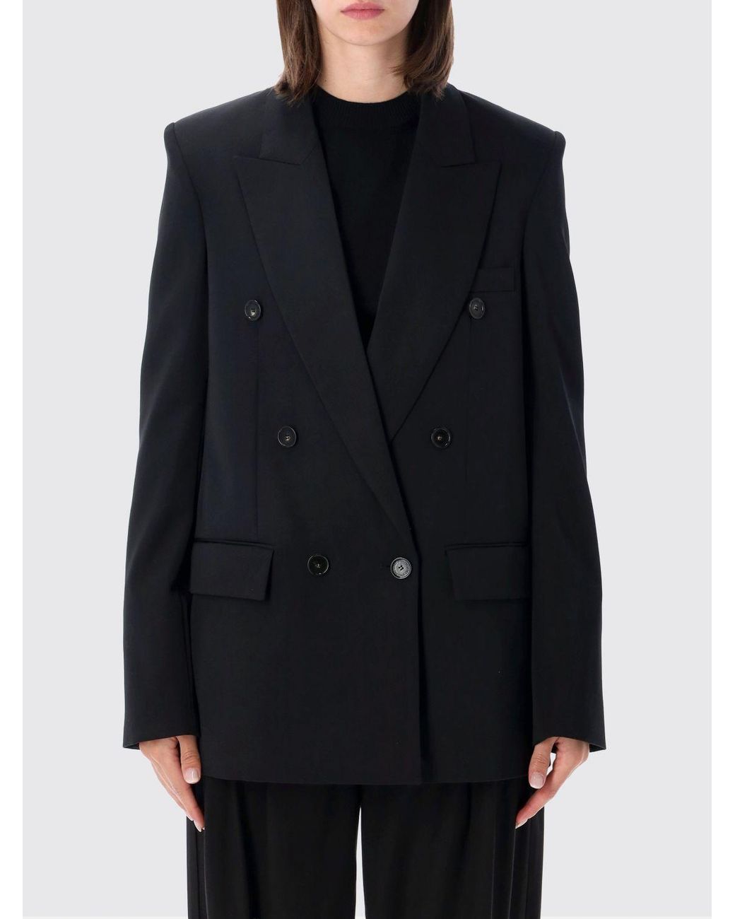 Stella McCartney Blue Double-Breasted Relaxed Fit Blazer