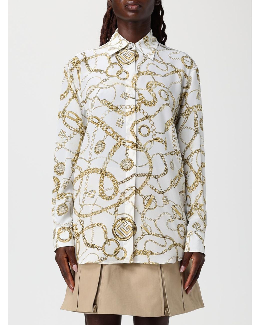 Camisa Mujer Balmain de color Natural