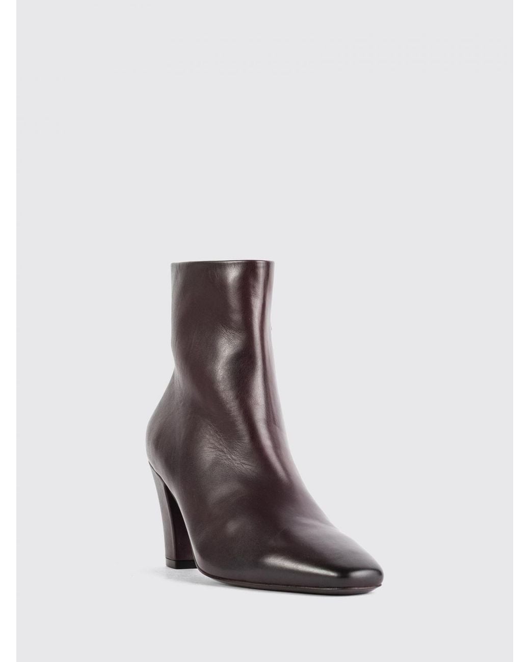 Marsèll Brown Figura Smooth Leather Ankle Boots With Tapered Toe And Stiletto Heel